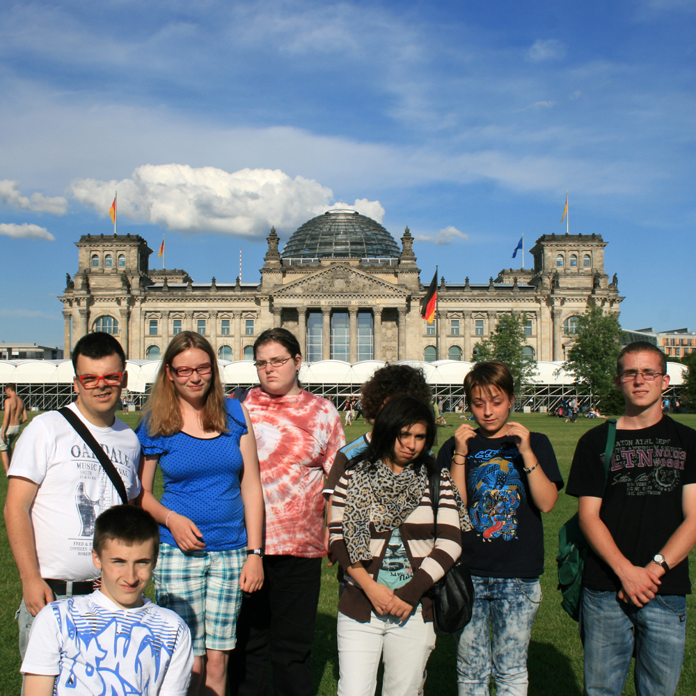 Schüler vor Reichstag